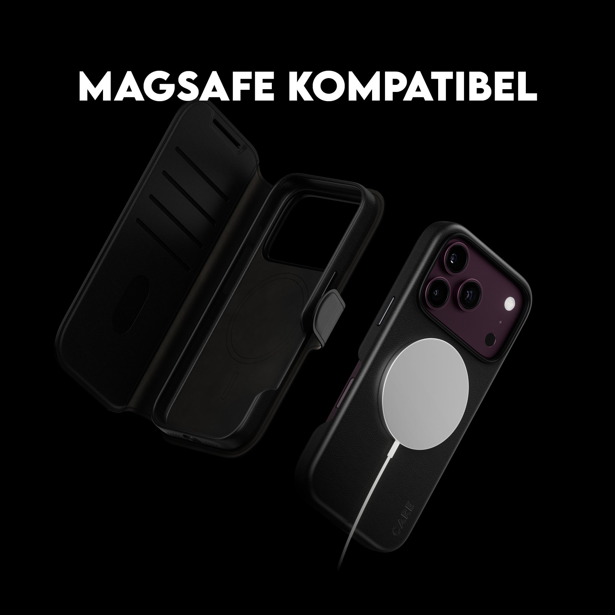 CARE™ by PanzerGlass® Tango 2-i-1 Wallet Case Sort m. MagSafe iPhone 18 Pro | 17 Pro